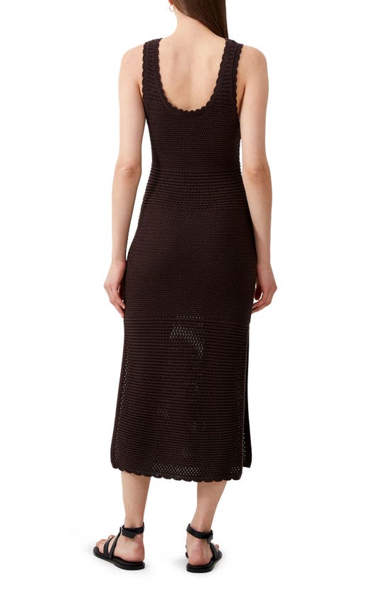Shop French Connection Momo Nellis Knit Midi Dress In Chocolate