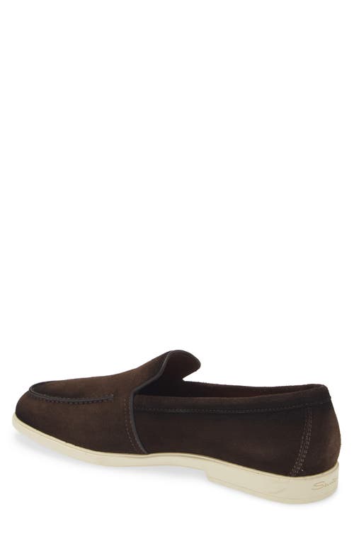 Shop Santoni Malibu Loafer In Dark Brown