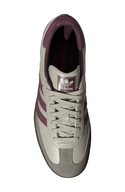 Shop Adidas Originals Adidas Gender Inclusive Samba Og Sneaker In Putty Grey/maroon/gold Met.