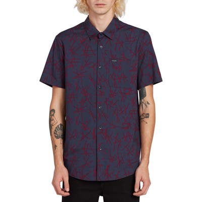 Volcom Marker Fade Slim Fit Shirt, Blue