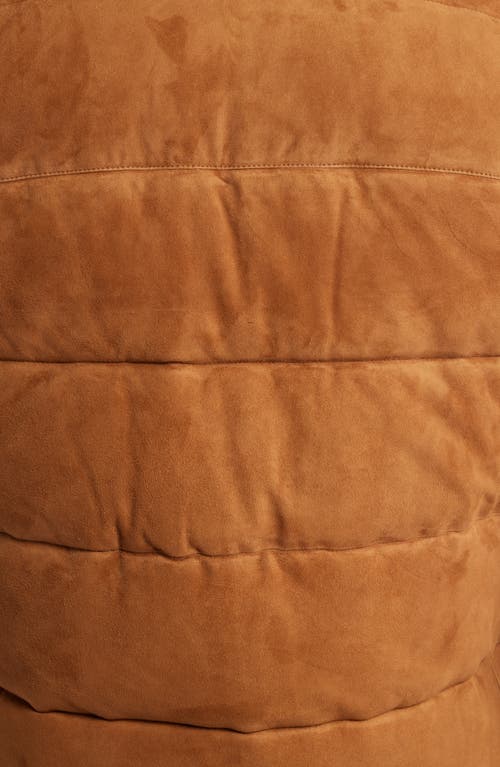 Shop Ag Neo Suede Puffer Vest In Lux Cognac