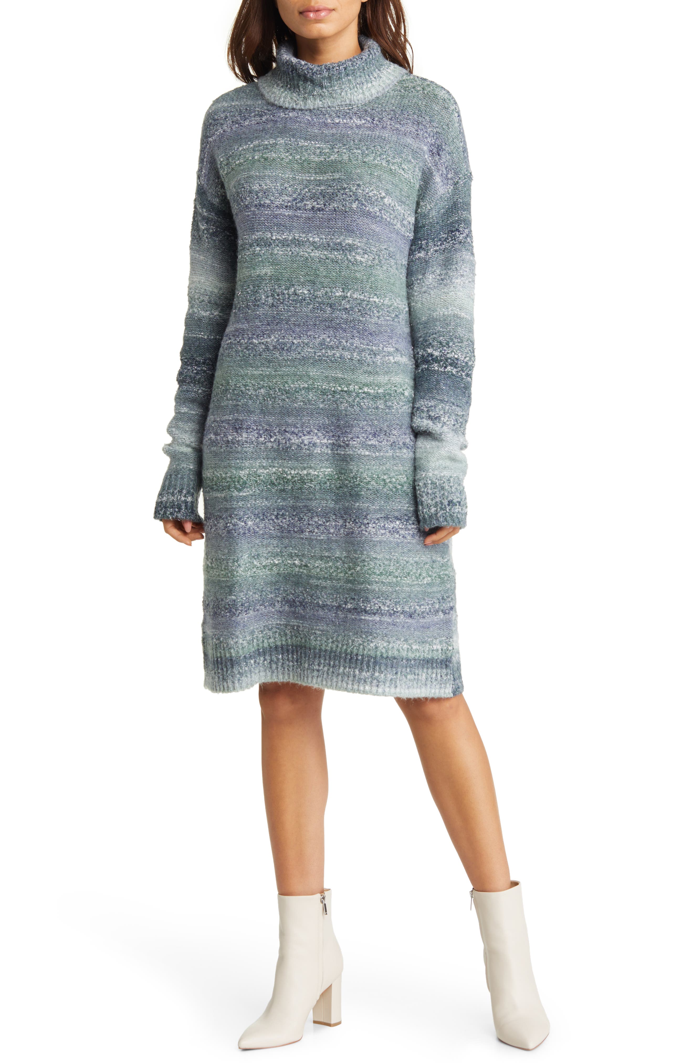 Space Dye Shine Long Sleeve Sweater 