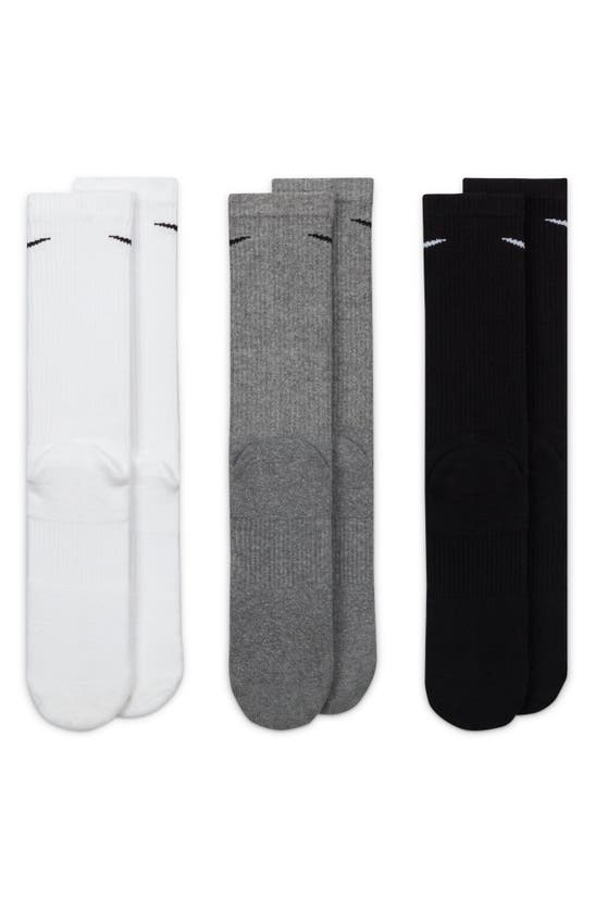 Nike Assorted 3-pack Everyday Plus Cushion Crew Training Socks In Multi-color 964