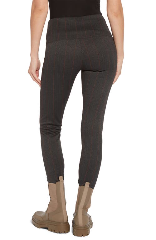 Lyssé Signature Patterned Leggings In Brown Herringbone
