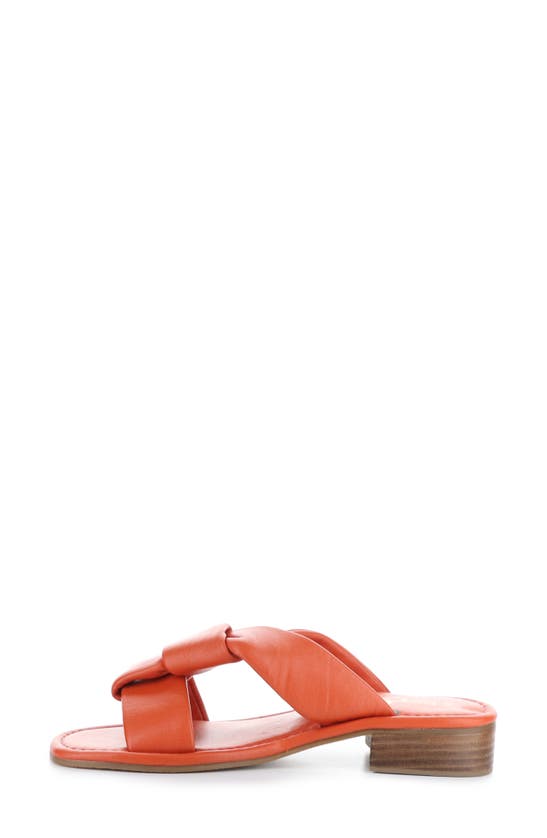 Shop Bos. & Co. Knick Slide Sandal In Orange Nappa