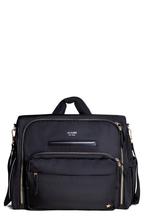 JuJuBe Twill Diaper Backpack Satchel in Black at Nordstrom