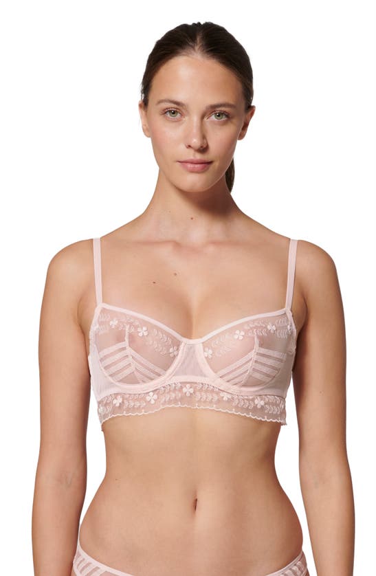 Shop Simone Perele Marthe Demi Underwire Bra In Petal Powder