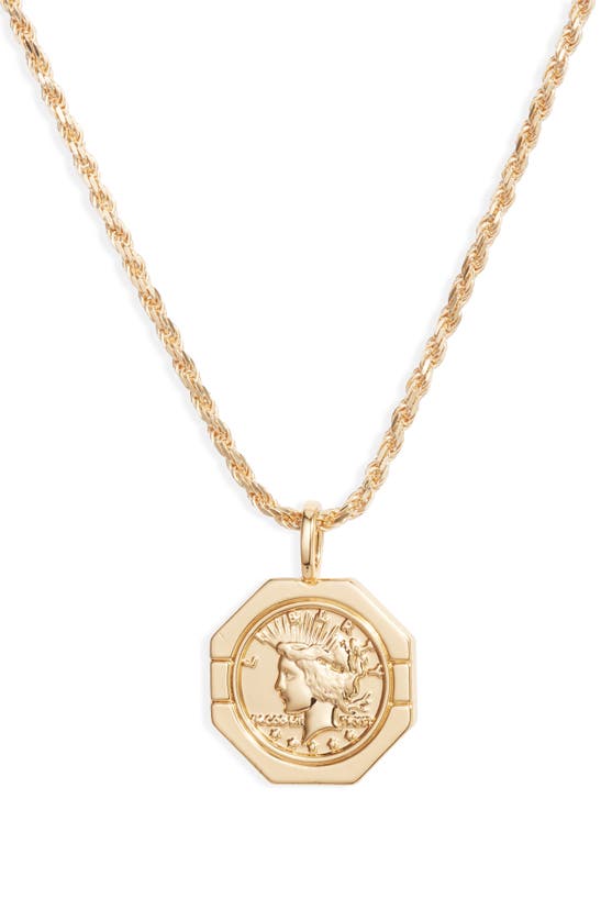 Miranda Frye Kate Coin Charm Pendant Necklace In Gold