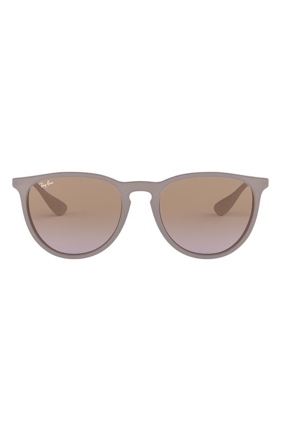 Ray Ban Erika Classic 54mm Sunglasses In Dark Rubber Sand/brown Grad