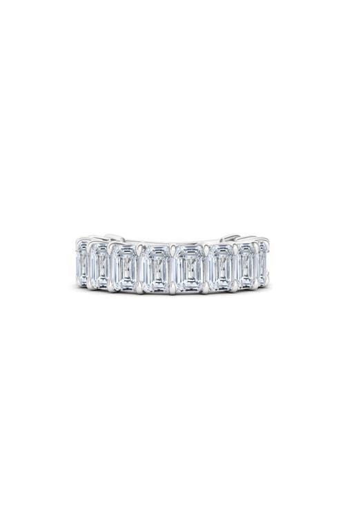 Shop Hautecarat Emerald Cut Lab Created Diamond Eternity Ring In White Gold