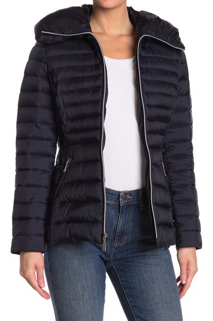 Laundry By Shelli Segal Quilt Flared Puffer Jacket Nordstrom Rack