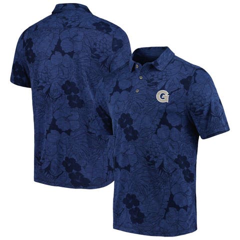 Men's Tommy Bahama Navy Milwaukee Brewers Big & Tall Luminescent Fronds Camp IslandZone Button-Up Shirt