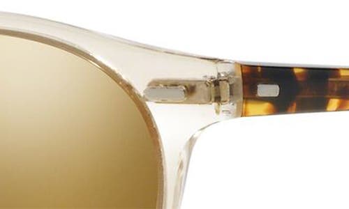 Oliver Peoples Gregory Peck Mirrored Sunglasses, 47mm In Dark Tort Brown/gold Mirror