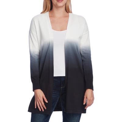 Vince Camuto Ombre Cotton Cardigan, Black