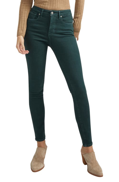 Shop Silver Jeans Co. Isbister High Waist Skinny Jeans In Emerald Green