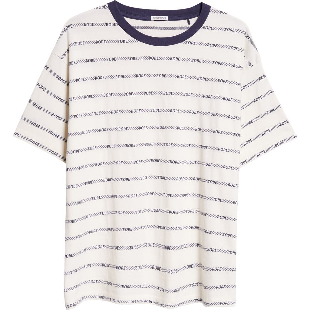 Bode Rec-jacquard T-shirt In White Multi