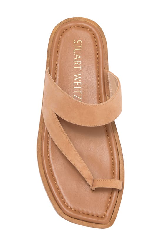 Stuart Weitzman Lyla Flat Sandal The Sw Outlet In Tan