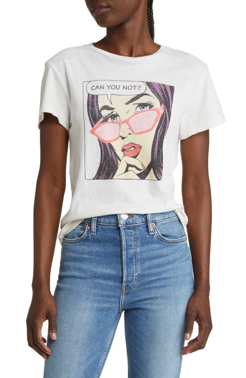 Re/Done Can You Not Graphic T-Shirt in Vintage White