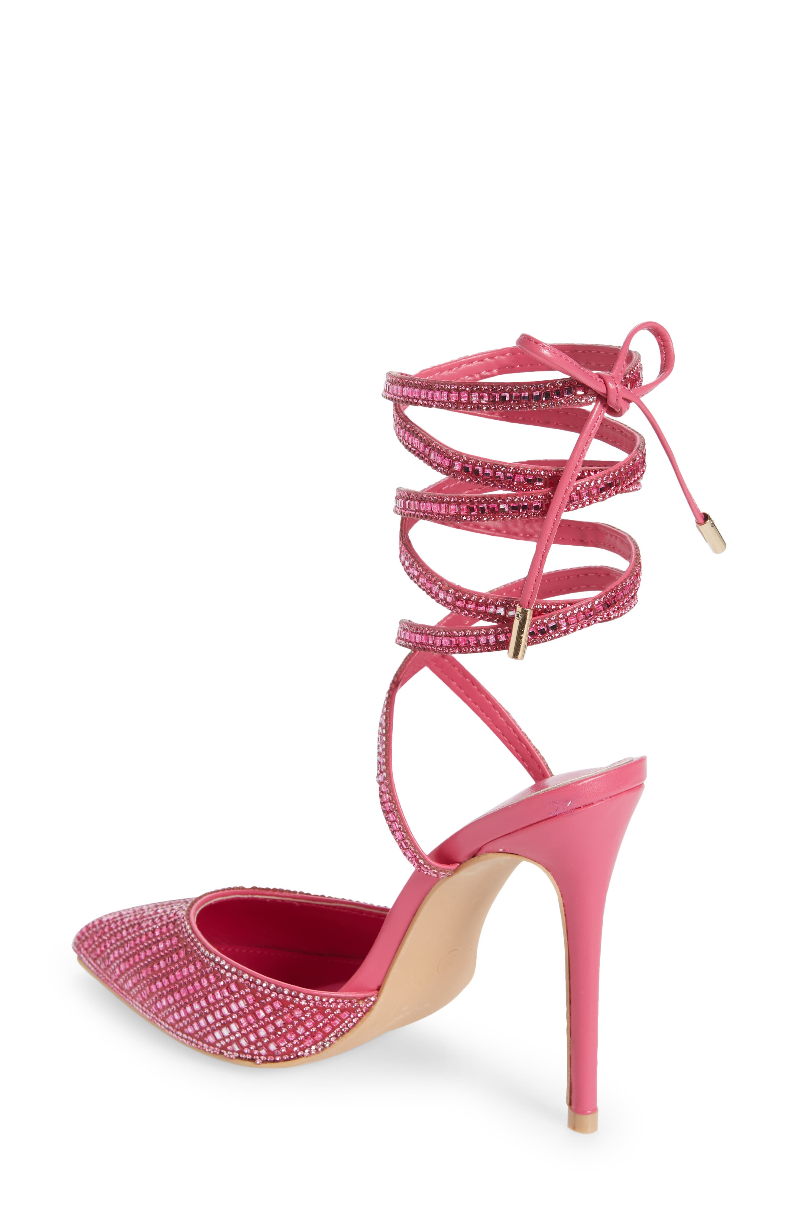 AZALEA WANG Bonnie Crystal Studded Translucent Pump (Women)