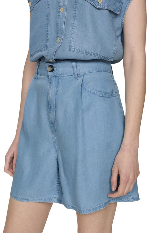 MANGO MANGO PLEATED LYOCELL BERMUDA SHORTS