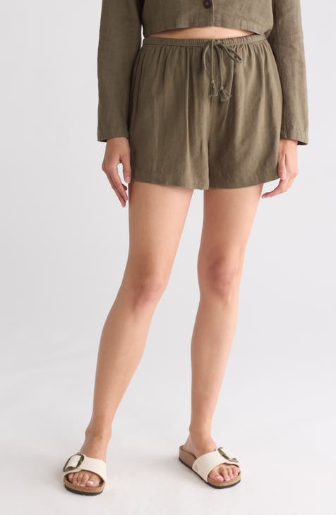 Linen Drawstring Shorts