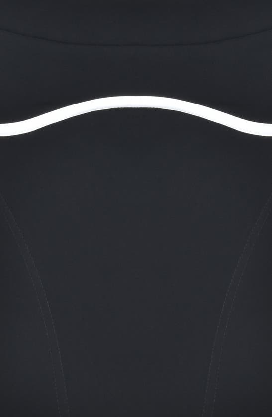 Mistress Rocks Contrast Trim Corset Top In Black