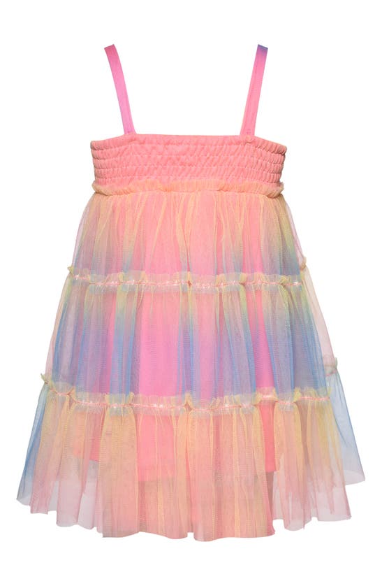Shop Baby Sara Kids' Star Tiered Dress In Pink Multi
