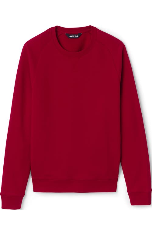 Lands' End School Uniform Adult Long Sleeve Crewneck Sweatshirt In Red