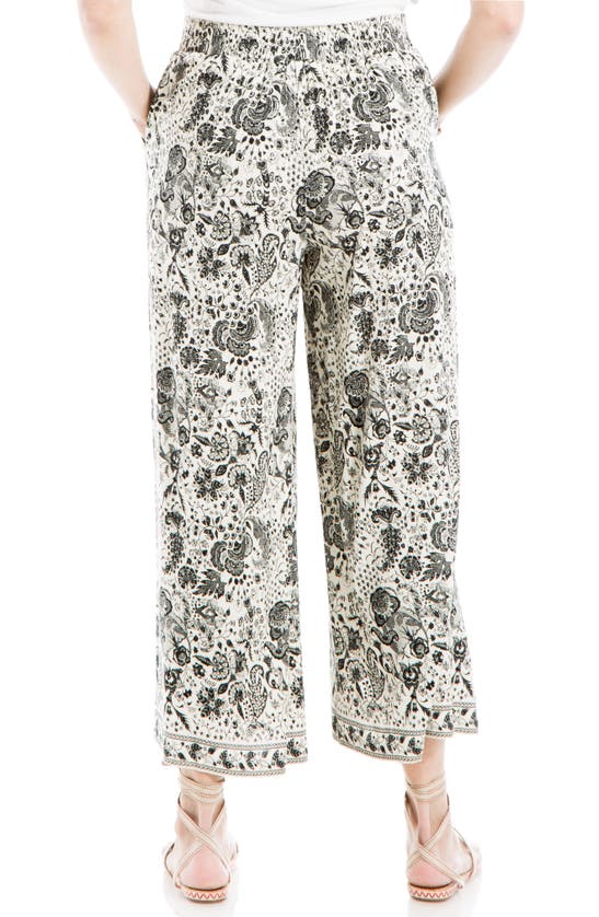 Max Studio Wide Leg Pull-on Crop Pants In Cmbksetf
