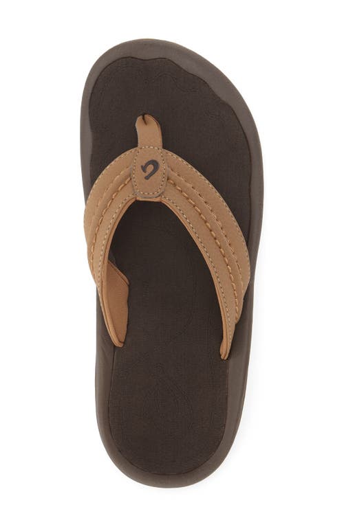 Shop Olukai Hokua Flip Flop In Tan/tan