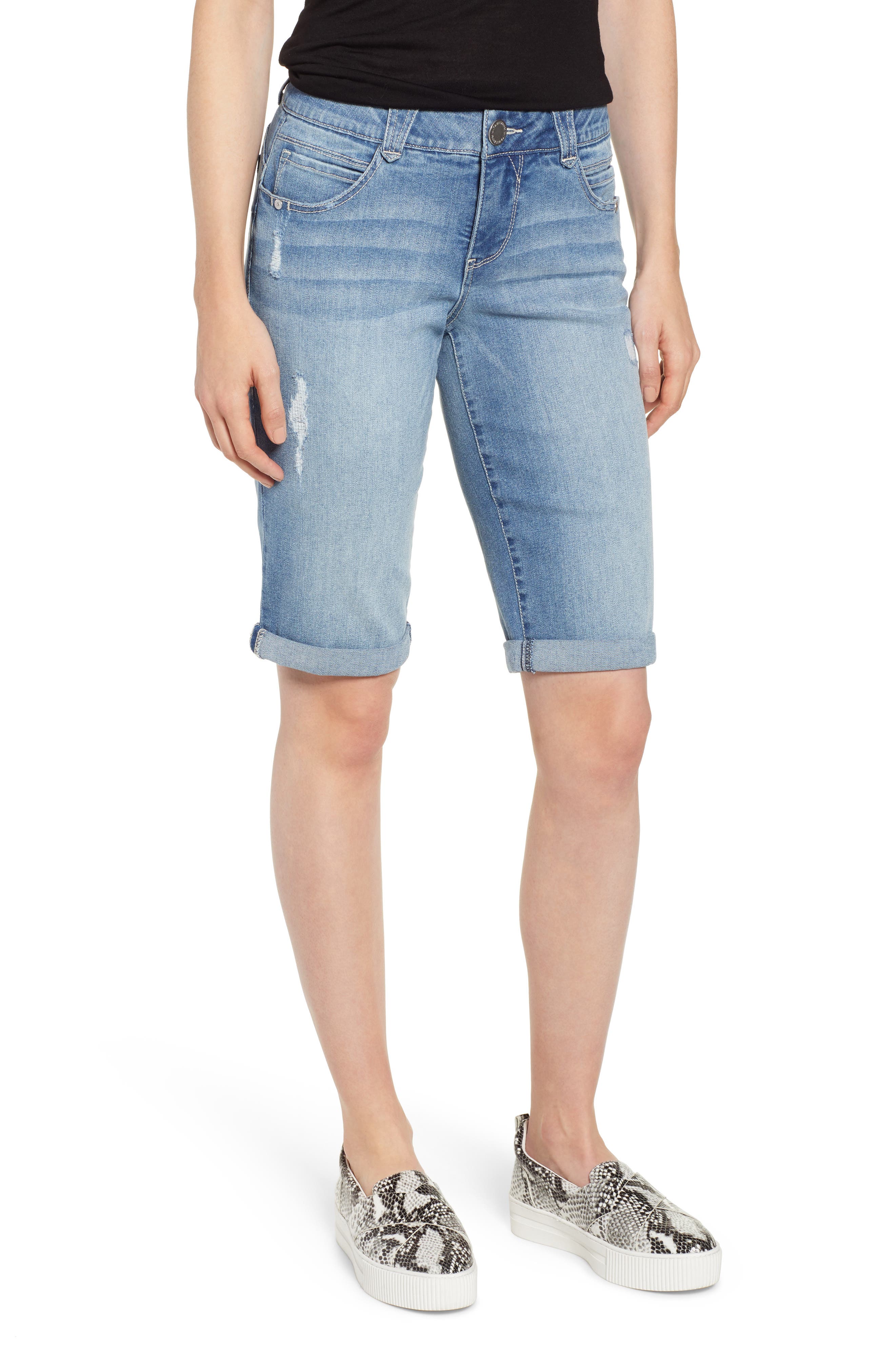 Women's Wit & Wisdom Ab-Solution Roll Cuffed Jean Shorts Women's Wit & Wisdom Ab-Solution Roll Cuffed Jean Shorts