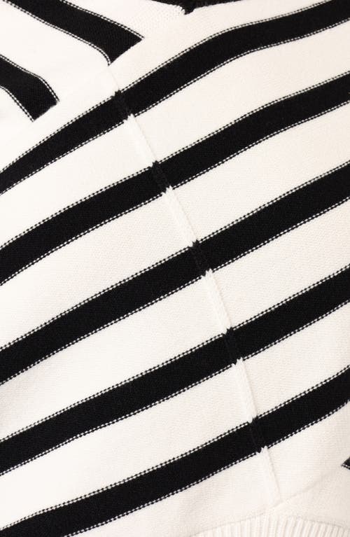 Petal And Pup Petal & Pup Lynette Crisscross Stripe Sweater In Black