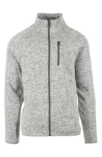 Burnside Knit Sweater Jacket In Heather Grey