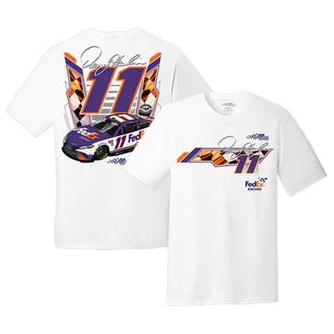 Denny Hamlin Joe Gibbs Racing Team Collection Women's Lifestyle 2-Spot V-Neck T-Shirt - Charcoal