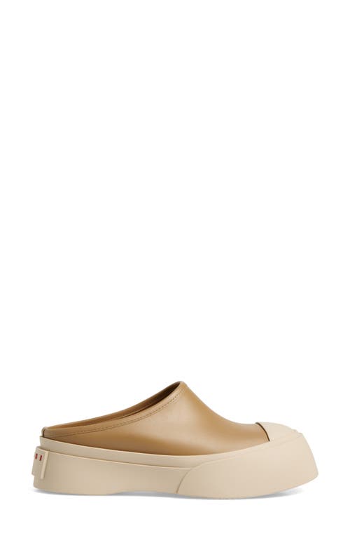 Shop Marni Pablo Leather Mule Sneaker In Cream