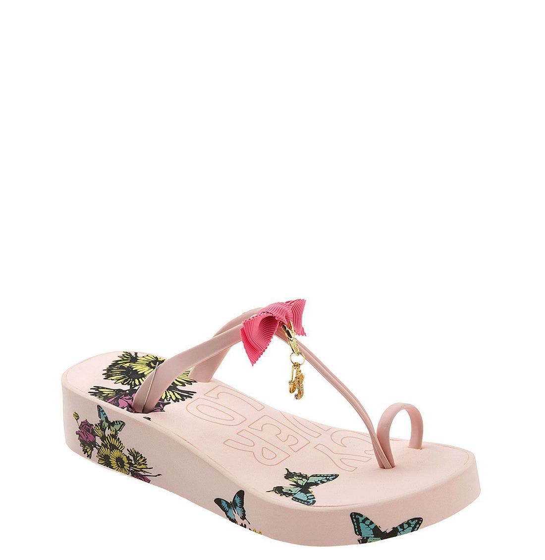 juicy couture wedge flip flops