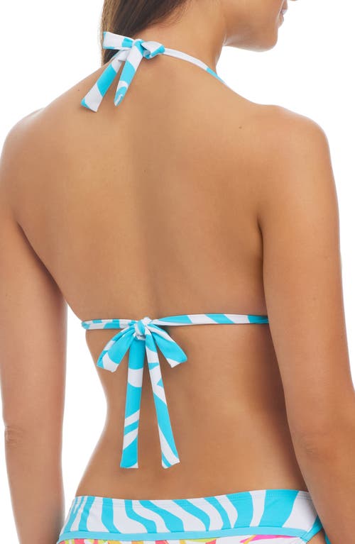 Bleu Rod Beattie Rod Beattie Tall Triangle Bikini Top In Teal Multi