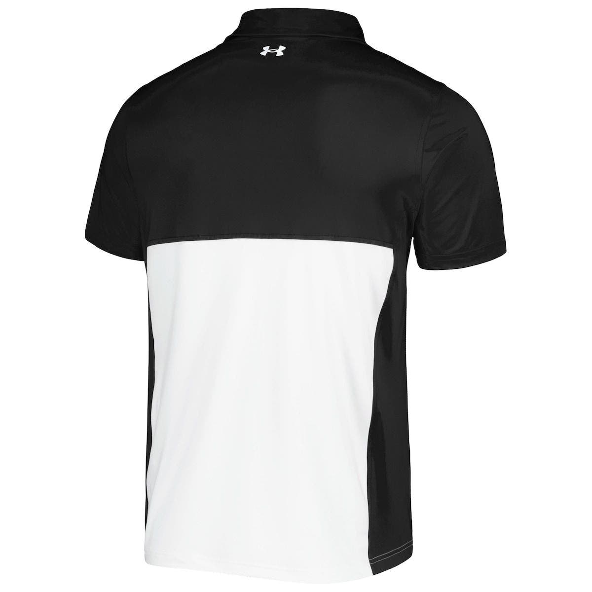 Under Armour Men's Under Armour Black/White Northwestern Wildcats Green Blocked Polo Performance