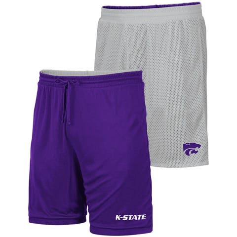 Los Angeles Lakers Mitchell & Ness Youth Hardwood Classics Big Face 5.0  Shorts - Gold/Purple