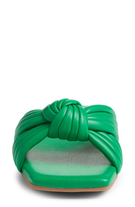 Open Edit Lilah Knot Slide Sandal In Green Vibrant