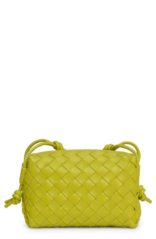 Bottega Veneta Small Intrecciato Leather Crossbody Bag in Acid Kiwi-Gold at Nordstrom