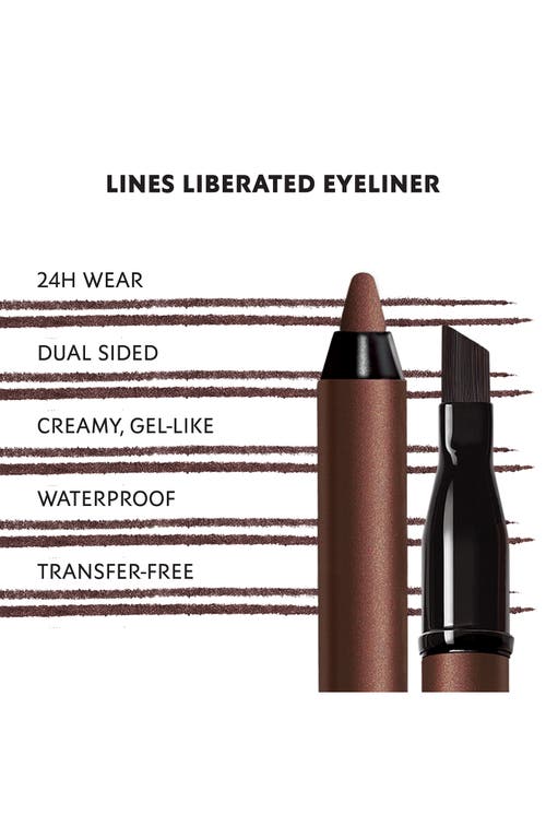 Shop Saint Laurent Yves  Lines Liberated 24hr Waterproof Eyeliner In 02 Brown