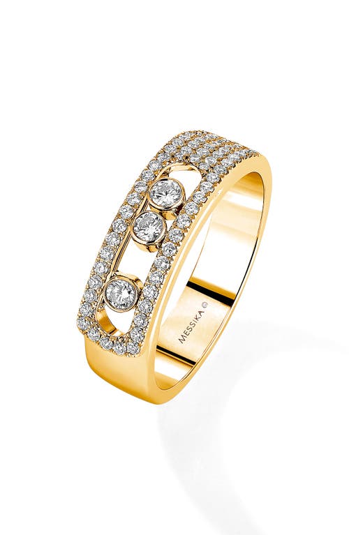 Messika Move Noa Pavé Diamond Ring in Yellow Gold at Nordstrom, Size 6.5