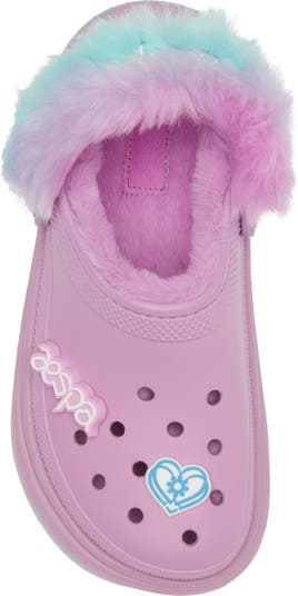 CROCS x Aespa Stomp Faux Fur Lined Clog (Women) | Nordstrom