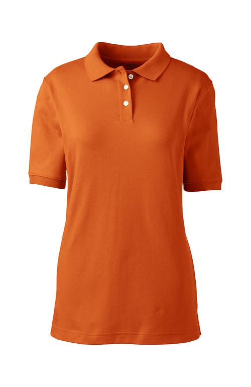 LANDS' END LANDS' END SCHOOL UNIFORM SHORT SLEEVE INTERLOCK POLO SHIRT