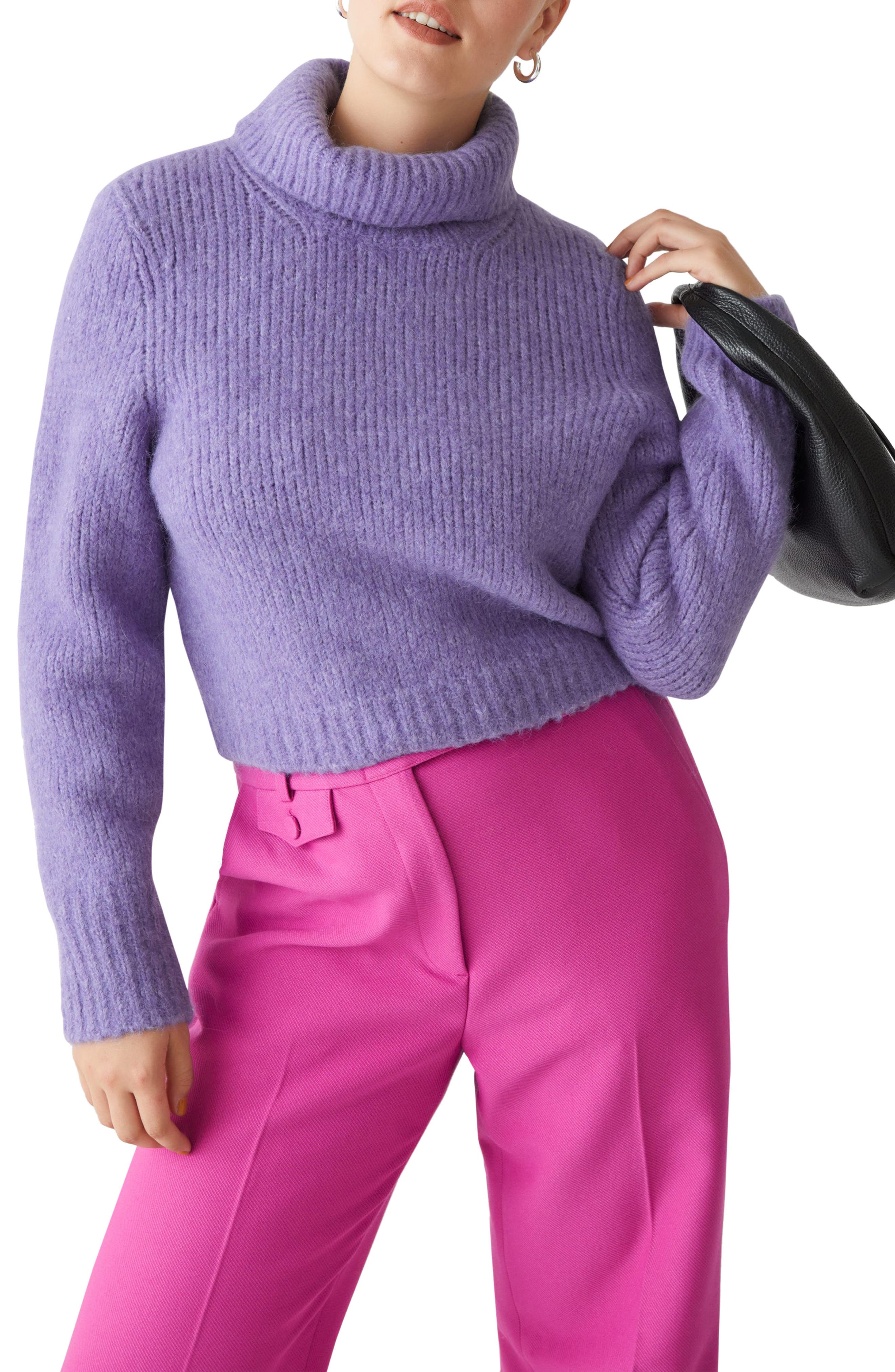 other stories purple sweater