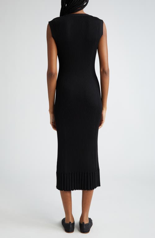 Shop Proenza Schouler Tatum Rib Crepe Midi Tank Dress In Black