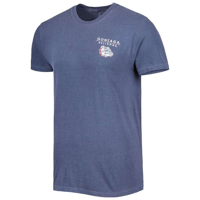 Shop Image One Navy Gonzaga Bulldogs Landscape Shield T-shirt In Blue