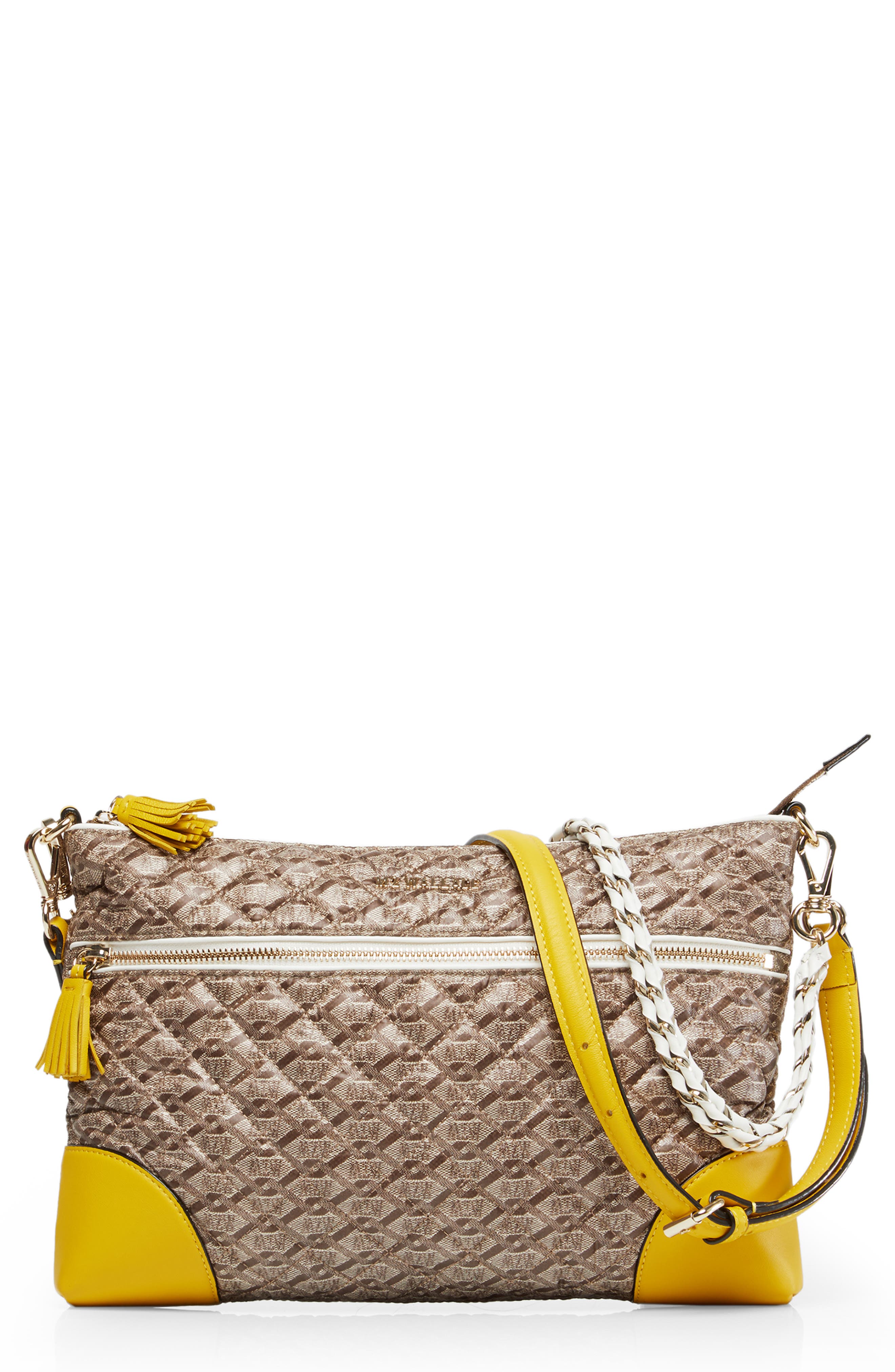 MZ WALLACE Medium Crosby Crossbody, Main, color, SUNSHINE LEGEND