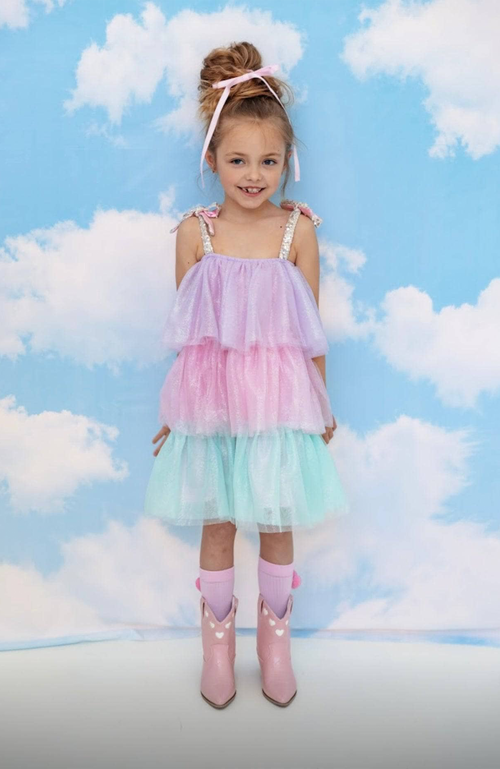 Lola + The Boys Sparkle Ombre Dress In Multicolor
